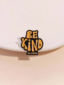 1pc Funny English Metal Badge, Backpack Lapel Shirt Hat Pin, Gift For Friends, Suitable For Men Daily Wear Pin For Clothes Bag Charm School