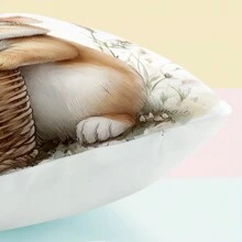 4 件复活节兔子与篮子印花垫套，45*45 厘米 - 彩色 - 查看 3