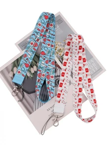 1 Stück Ärzte Krankenschwestern Halskette Schlüsselband Schlüsselanhänger für Schlüssel, ID Kreditkarte Pass Hängeseil Schlüsselanhänger, Handy Charm Accessoires, Geschenk zum Krankenschwestertag Auto Accessoires Tasche Charm Schultasche Zubehör Schlüsselbänder mit ID Halter Auto Accessoires Tasche Charms - Verschiedenfarbig - Übersicht 3
