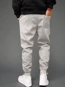Men's Casual Knitted Letter Print Sweatpants
