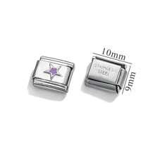 1 قطعة سوار جذاب مزين بنجمة من الفولاذ المقاوم للصدأ، قطع اكسسوارات يمكن تصميم المجوهرات DIY هدايا