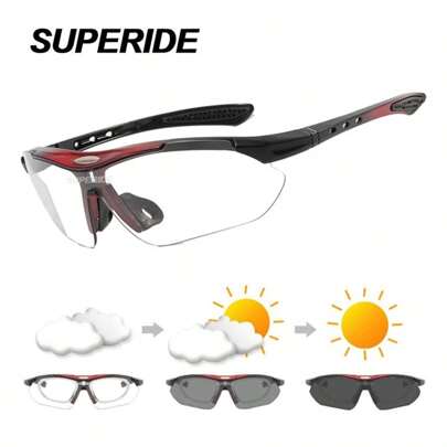  SUPERIDE Photochromic Road Bike Cycling Men Women MTB Bicycle Glasses