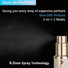 Refillable Travel Perfume Atomizer Bottle - 5ml Luxury Pocket Perfume Dispenser Pump, Travel Perfume Atomiser, Cologne Dispenser, Portable Size Sprayer Bottle For Traveling Toiletry Bag Wash Bag Toiletry Travel Bag Makeup Storage Beach Beach Bag Vacation Holiday Essentials School Supplies Travel Essentials Ladies For College Dorm Bathroom Camping Accessories Mini Perfume For Women Perfume For Men - Gold - View 3