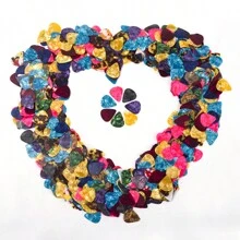 30-50 件 0.46 毫米薄款 SLL 吉他拨片多种款式随机发货乐器拨片适用于吉他尤克里里贝斯传统乐器配件