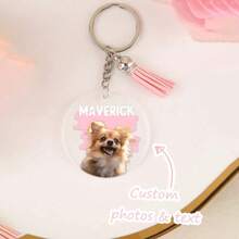 1 Foto, Tekst Gepersonaliseerde Acryl Sleutelhanger, Sleutelhanger, Transparante Acryl Ronde Acryl Sleutelhanger. Huwelijksgeschenken, Jubileumgeschenken, Thuisgeschenken, Moederdaggeschenken, Vaderdaggeschenken, Geschenken voor moeder/vader, Geschenken voor hem/vriend/echtgenoot, Geschenken voor haar/vriendin/echtgenote