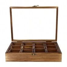 SENDERPICK Wooden Spice Box Wooden Spice Box With 12 Containers Spice Fit Box - Brown - View 11