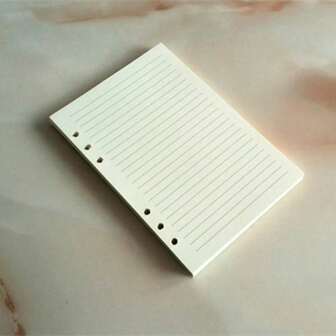 1 Pack 80 Sheets/160 Pages Refillable Loose Leaf Notebook Paper (Lined/Blank White/Grid/Dotted), 100g Thick Cream-Colored Dotted Kraft Paper, Available In 3 Sizes: A6 (6 Holes, 105*170mm/4.13*6.69in), A5 (6 Holes, 142*210mm/5.59*8.27in), B5 (9 Holes, 182*255mm/7.16*10in)
