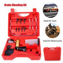Hand-Held Brake Bleeder Tester Set Car Motorbike Bleeding Vacuum Pump Bleed Tool - Red - View 6