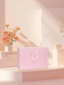 1pc Simple Gift Packaging Bag Suitable For Birthday Party Valentine's Day - Pink - View 4