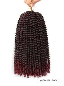 1 Pack Spring Twist Braided Crochet Wig, Suitable For Butterfly Braids, Soft & Fluffy, Explosive Twist Braid Short Fluffy Crochet Braid Wig, Synthetic Woven Hair Extensions (Tbug#) - Multicolor - View 8