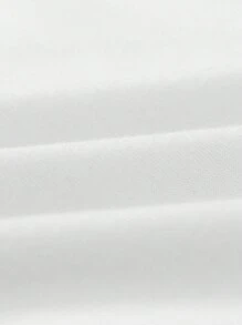 Men's Solid Color Crew Neck Short Sleeve Casual Loose T-Shirt - White - View 6