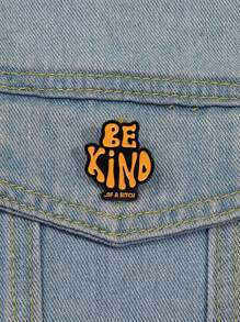 1pc Funny English Metal Badge, Backpack Lapel Shirt Hat Pin, Gift For Friends, Suitable For Men Daily Wear Pin For Clothes Bag Charm School