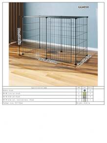 Pet Fencing For Small & Medium Dogs, Indoor Animal Fencing DIY Black Wire Isolation Gate Protective Fence With Door, Metal Pet Cage For Dogs - Multicolor - View 25
