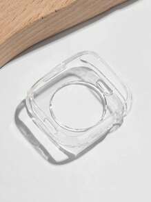 1个男女通用透明软质防震TPU镂空时尚手表壳，兼容 38/40/41/42/44/45/46/49mm，兼容 Series Ultra/SE/11/10/9/8/7/6/5/4/3/2/1，智能手表保护壳配件 - 無色 - 查看 3