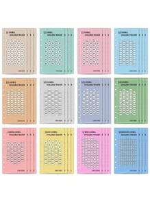 12 coli/48 coli/Set 120 coli/Set Model crocodil roz, 6 găuri, A6, provocare de economisire a banilor, 30 de zile, pagini de reumplere pentru planificator de depozit în dolari/euro, rechizite școlare, înapoi la școală - Multicolor - Vizualizare 3