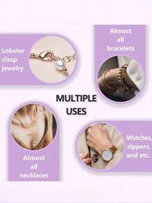 Bracelet Wearing Assist Tool, Available In Clip And Hook Styles, Suitable For Self-Wearing Bracelets, Clipping Photos And Notes, Plastic Layer Prevents Jewelry Sliding And Scratching, Portable And Convenient, Applicable To Any Jewelry - Multicolor - View 7