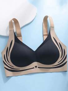 3pcs/Pack Plus Size Seamless Wireless Push-Up Bras With Back Closure, Lift - Multicolor - View 2