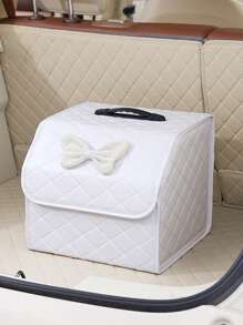 1pc Car Trunk Storage Box Leather Folding Car Storage Box Car Universal Storage And Miscellaneous Sorting Box - one-size - View 18