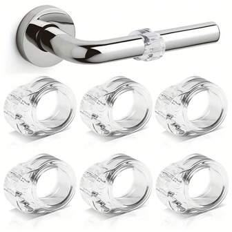 6 Pcs Round Shape Door Stopper Bumper Wall Protector, Home Decoration Door Handle Shock Absorber, Soundproof Gifts Birthday Graduation