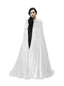 Capa de terciopelo negro con capucha de bruja, túnica larga de reina para fiestas y cosplay, adecuada para Halloween, varios festividades, bruja, diablo, vampiro, disfraz medieval del Renacimiento, accesorios para baile de graduación