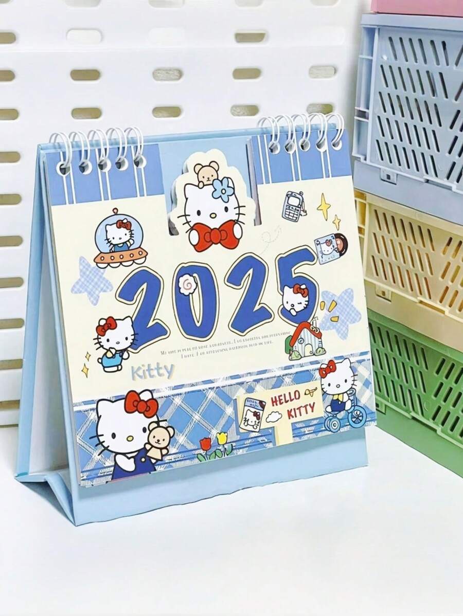 2025 Cute Hello Kitty Calendar Table Calendar High Value Desktop
