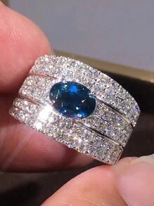 1 Chiếc nhẫn Cubic Zirconia xinh xắn dành cho phụ nữ dùng trong tiệc cưới, đính hôn, trang sức, quà tặng ngày lễ tình nhân, mẹ, mẹ, ngày của mẹ, quà tặng - 1 # - Xem 9