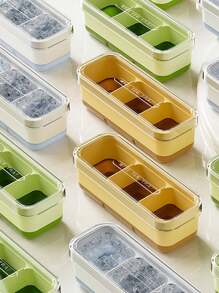 1 件带盖迷你托盘，软底小盒子，3 格水果储存容器，适合家庭使用 - 隨機顏色一件 - 查看 2