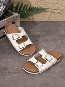 Unisex Kids' Flat Non-Slip Sandals, Comfortable Lightweight Casual Open Toe Beach Clogs