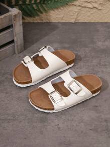 Unisex Kids' Flat Non-Slip Sandals, Comfortable Lightweight Casual Open Toe Beach Clogs