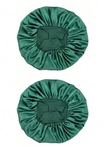 قبعة حرير للنوم قطعة واحدة/قطعتان، قبعات شعر من الساتان، قبعة نوم من الحرير مرنة ناعمة، لف شعر حرير للشعر المجعد (أسود وذهبي) ديكور المنزل والحمام ديكور الخريف عودة إلى المدرسة - متعدد الألوان - مشاهدة 11