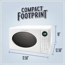 Nostaia 0.7 Cu. Ft. Modern Retro Countertop Microwave Oven And Accessory Bundle With Popcorn Popper, Egg Poacher / Omelet Cooker, And Divided Plate With Cover - White - 1 - 查看 4