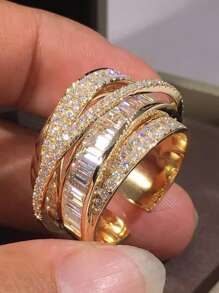 1 PC Pretty Cubic Zirconia Ring For Women For Wedding Engagement Party Jewelry Valentine's Day Gift,Mom,Mother,Mother's Day,Gift