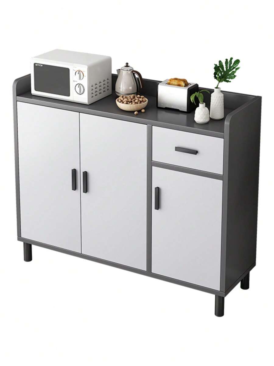 Alacenas Para Cocina Pequeñas Madera Con 3 Puertas 100cm - Gris - Ver 1