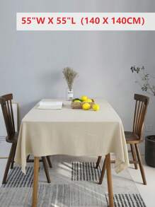 1 件纯色乡村风格可洗桌布，适用于客厅、餐厅、野餐、日常家居装饰、春夏季