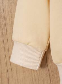 2pcs Baby Boys' Casual Loose Knit Smiling Face Print Crew Neck Long Sleeve Sweater And Pants Set, Suitable For Spring