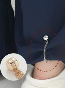 2pcs Seamless Metal Clips, Suitable For Pant Hems And Bucket Hat Edges - Easy Installation, Secure Fit, Multiple Colors Available - Multicolor - View 4