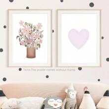 1 pieza Decoración de habitación para adolescente, Conjunto de arte de pared morado, Arte de pared para cuarto de niños, Decoración de sala de juegos, Arte de pared imprimible morado, Conjunto de impresión morado, Decoración de habitación de niña, Póster de lienzo para pared, Decoración de dormitorio, sala de estar, pasillo, Póster de arte de pared, Murales decorativos, Decoración del hogar, Arte de póster