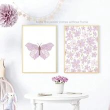 1 pieza Decoración de habitación para adolescente, Conjunto de arte de pared morado, Arte de pared para cuarto de niños, Decoración de sala de juegos, Arte de pared imprimible morado, Conjunto de impresión morado, Decoración de habitación de niña, Póster de lienzo para pared, Decoración de dormitorio, sala de estar, pasillo, Póster de arte de pared, Murales decorativos, Decoración del hogar, Arte de póster