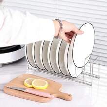 1Pc Stainless Steel Dish Rack Kitchen Dish Pan Plate Draining Rack