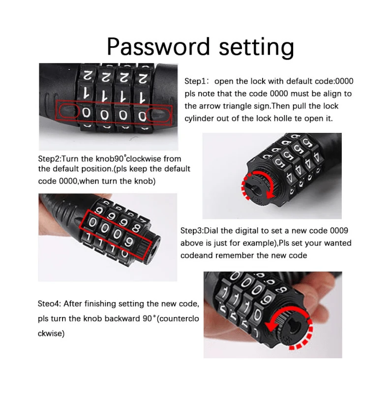 IGOOICS Lucchetto Per Bici Pieghevole, Lucchetto Antifurto Portatile Per Biciclette E Scooter - Foto 8