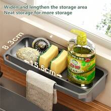 Kitchen Sink Organizer Drain Rack Self-Draining Shelf Sponge Holder Dishcloth Faucet Storage Soap Drainer Kitchen Accessories