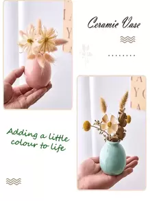 1 Peça, Mini, Vaso de Boca Larga, Vaso Cerâmico, Flores Artificiais para Quarto, Flores Secas Decorativas, Decorações de Mesa, Decorações para Casa, Adereços de Foto