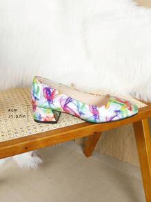 European Style 2025 New Lady Shoes, Fairy Design Square Toe Low Vamp Pumps, Spring/Summer Fashion Sexy Office Lady Thick Heeled Colorful Party Shoes