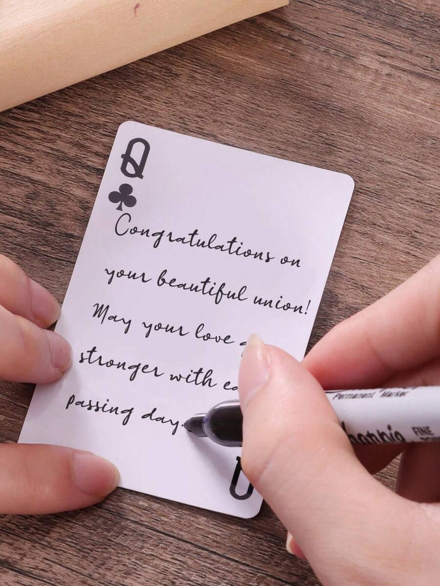 Bộ 54 lá bài Sổ Lưu Niệm Tùy Chỉnh, Sổ Lưu Niệm Thay Thế Cho Khách Mời Đám Cưới, Sổ Ký Tên Đám Cưới, Thiệp Tiệc Đính Hôn, Quà Cưới Cá Nhân Hóa, Bài Chơi In Ảnh Và Văn Bản Tùy Chỉnh, Đáng Yêu, Đầy Màu Sắc, Cá Nhân Hóa, Độc Đáo - Món Quà Lý Tưởng Cho Bạn Bè, Con Trai, Con Gái, Học Sinh, Nhân Viên, Trường Học, Văn Phòng Tại Nhà, Đa Chức Năng, Cho Ngày Valentine, Ngày của Cha, Lễ Tốt Nghiệp, Đám Cưới, Tân Gia, Không Gian Ấm Áp, Trang Trí Mùa Thu, Tình Yêu Vĩnh Cửu - Nhiều màu - Xem 1