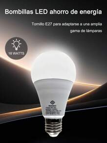 Package 1 18w LED Energy Saving Bulbs E27 1800lm Light Color White