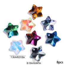 8 peças 13mm pingentes de cristal austríaco em forma de estrela encantos de cristal brilhantes de alta qualidade para fazer joias faça você mesmo colar exclusivo brincos acessórios suncather
