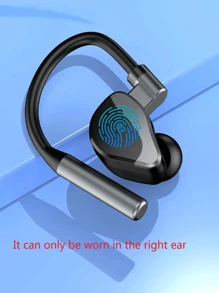 单耳挂式耳机，带麦克风，兼容iOS和安卓手机，适合驾驶/商务/办公使用 - 銀色 - 查看 1