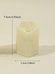 1 pièce Bougie électronique en forme de cœur, bougie électronique sans flamme réaliste alimentée par pile