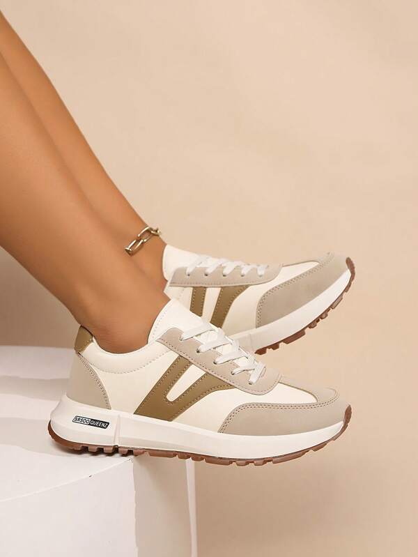 2025 Lente Nieuwe Zachte Zool Antislip Leren Casual Sneakers Voor Vrouwen, Lichtgewicht & Comfortabele Hardloopschoenen