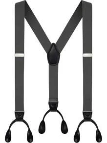 Tirantes ajustables de 3.5 cm de ancho con botones para hombres Moulen, para usar con atuendos de salida, bodas, fiestas y como accesorios de disfraz de Halloween